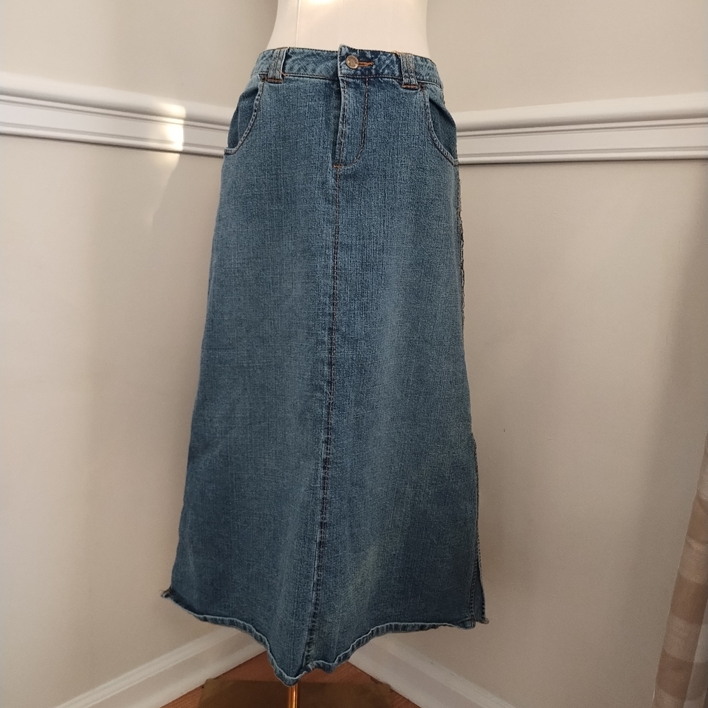 Vintage Lee denim maxi skirt